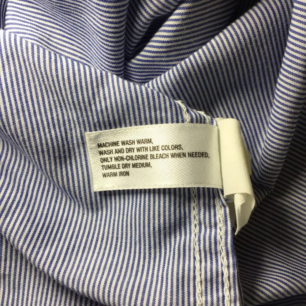 Gap Shirt Women’s S Small Blue White Boyfriend Fit Pinstriped Button Down Stripe - Picture 9 of 9